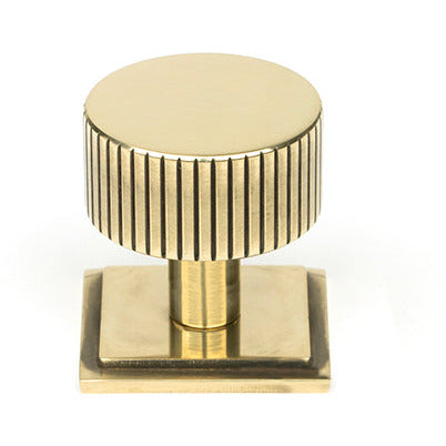 From The Anvil - Judd Cabinet Knob - 32mm (Square) - Aged Brass - 50382 - Choice Handles