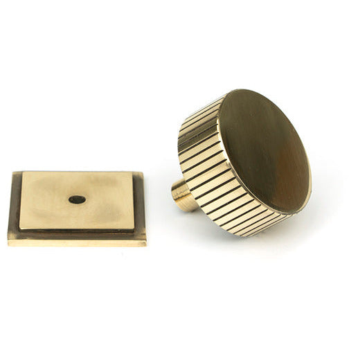 From The Anvil - Judd Cabinet Knob - 38mm (Square) - Aged Brass - 50385 - Choice Handles