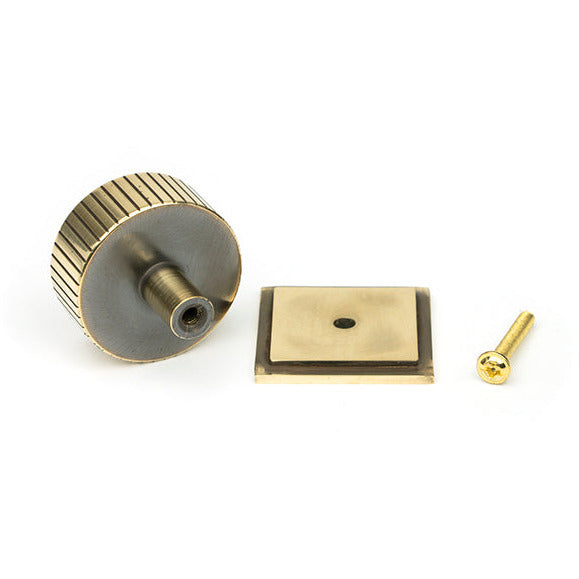 From The Anvil - Judd Cabinet Knob - 38mm (Square) - Aged Brass - 50385 - Choice Handles