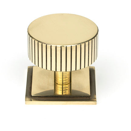 From The Anvil - Judd Cabinet Knob - 38mm (Square) - Aged Brass - 50385 - Choice Handles