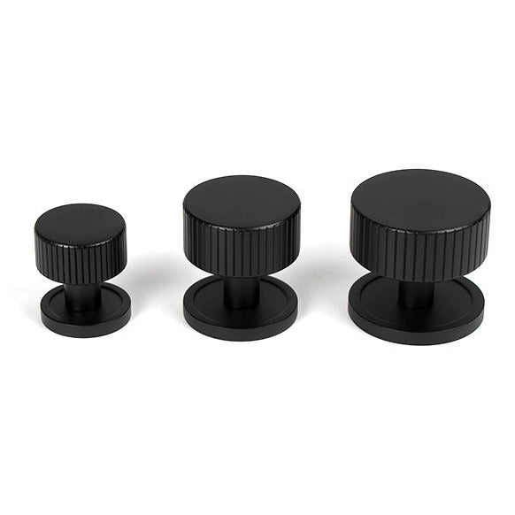 From The Anvil - Judd Cabinet Knob - 25mm (Plain) - Matt Black - 50424 - Choice Handles