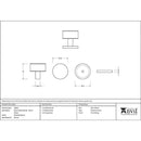 From The Anvil - Kelso Cabinet Knob - 32mm (Plain) - Polished Bronze - 50463 - Choice Handles