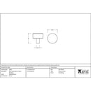 From The Anvil - Kelso Cabinet Knob - 32mm (No rose) - Polished Bronze - 50464 - Choice Handles