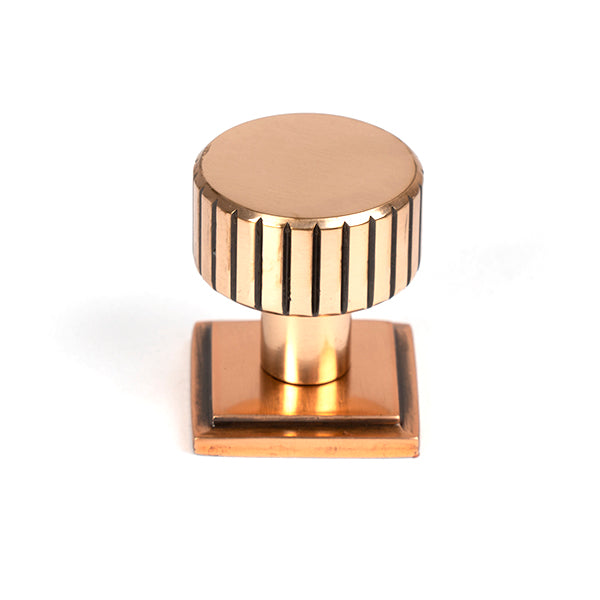 From The Anvil - Judd Cabinet Knob - 25mm (Square) - Polished Bronze - 50474 - Choice Handles
