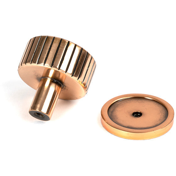 From The Anvil - Judd Cabinet Knob - 32mm (Plain) - Polished Bronze - 50475 - Choice Handles