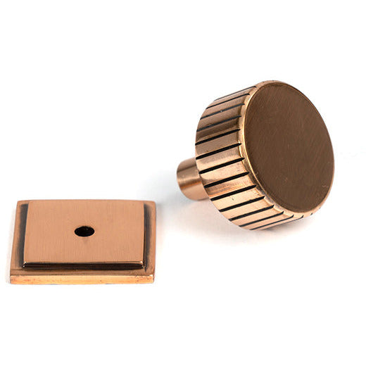 From The Anvil - Judd Cabinet Knob - 32mm (Square) - Polished Bronze - 50477 - Choice Handles