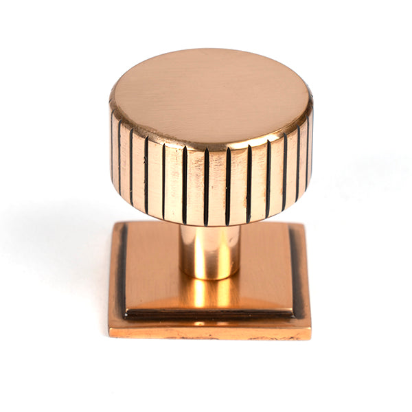 From The Anvil - Judd Cabinet Knob - 32mm (Square) - Polished Bronze - 50477 - Choice Handles
