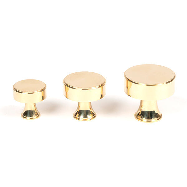 From The Anvil - Scully Cabinet Knob - 25mm - Polished Brass - 50484 - Choice Handles