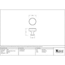 From The Anvil - Scully Cabinet Knob - 32mm - Aged Brass - 50499 - Choice Handles