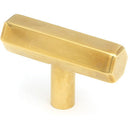 From The Anvil - Kahlo T-Bar - Aged Brass - 50505 - Choice Handles