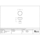 From The Anvil - Scully Cabinet Knob - 32mm - Polished Nickel - 50513 - Choice Handles