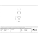 From The Anvil - Scully Cabinet Knob - 25mm - Satin Chrome - 50540 - Choice Handles