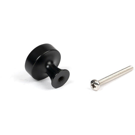 From The Anvil - Scully Cabinet Knob - 25mm - Matt Black - 50554 - Choice Handles