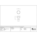 From The Anvil - Scully Cabinet Knob - 25mm - Matt Black - 50554 - Choice Handles