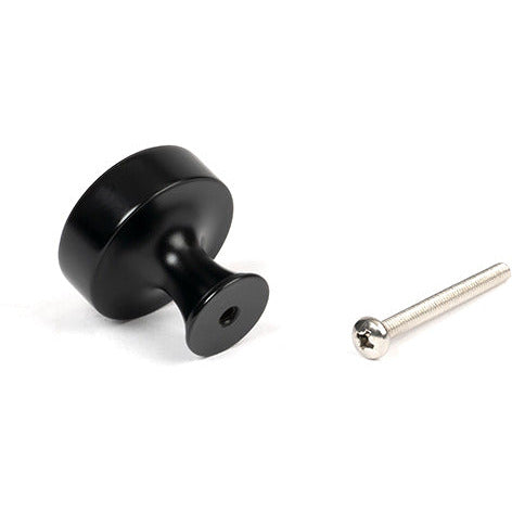 From The Anvil - Scully Cabinet Knob - 32mm - Matt Black - 50555 - Choice Handles