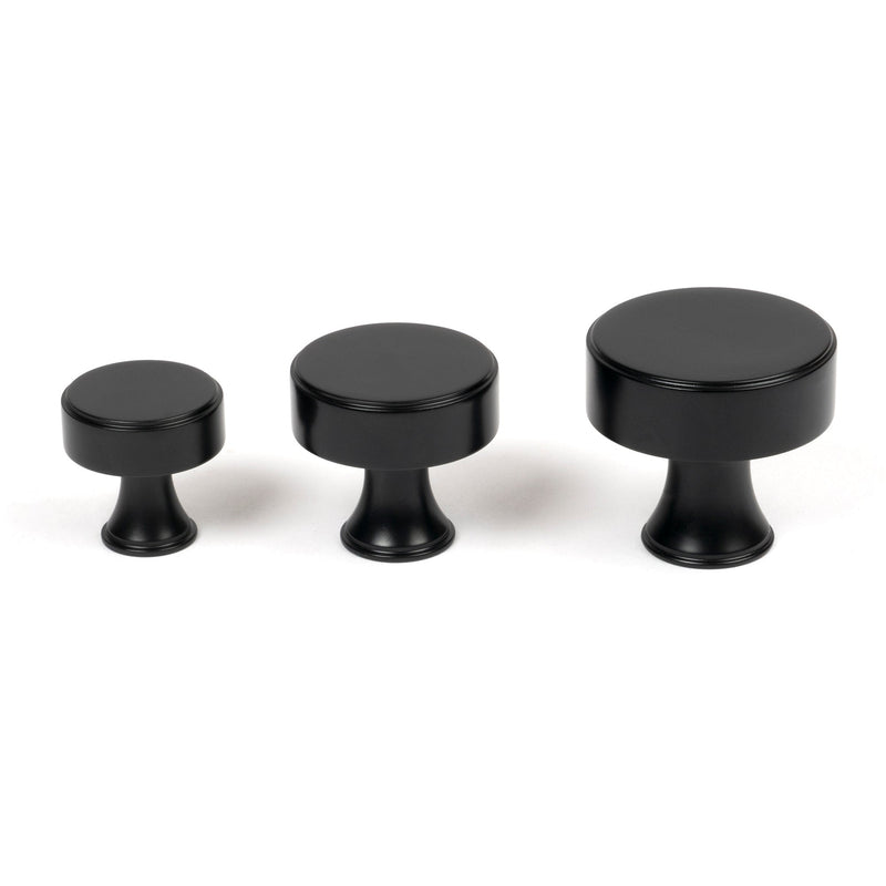 From The Anvil - Scully Cabinet Knob - 32mm - Matt Black - 50555 - Choice Handles