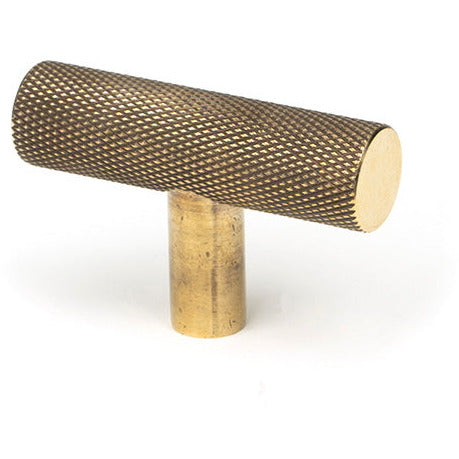 From The Anvil - Brompton T-Bar - Aged Brass - 50569 - Choice Handles