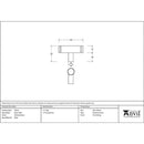 From The Anvil - Kelso T-Bar - Polished Brass - 50574 - Choice Handles