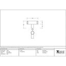 From The Anvil - Kelso T-Bar - Polished Nickel - 50576 - Choice Handles