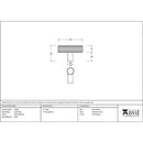 From The Anvil - Judd T-Bar - Polished Brass - 50580 - Choice Handles