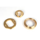 From The Anvil - Round Euro Escutcheon (Beehive) - Polished Brass - 50594 - Choice Handles