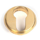 From The Anvil - Round Euro Escutcheon (Beehive) - Polished Brass - 50594 - Choice Handles