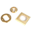 From The Anvil - Round Euro Escutcheon (Square) - Polished Brass - 50595 - Choice Handles
