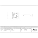 From The Anvil - Round Euro Escutcheon (Square) - Polished Brass - 50595 - Choice Handles