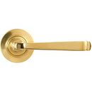 From The Anvil - Avon Round Lever on Rose Set (Plain) - Unsprung - Polished Brass - 50597 - Choice Handles