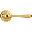 From The Anvil - Avon Round Lever on Rose Set (Art Deco) - Unsprung - Polished Brass - 50599 - Choice Handles