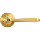 From The Anvil - Avon Round Lever on Rose Set (Beehive) - Polished Brass - 50600 - Choice Handles