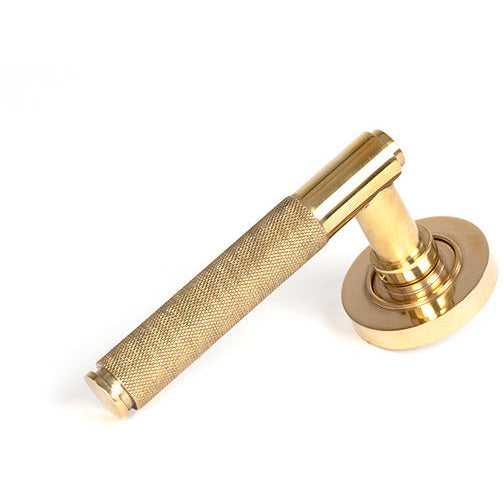 From The Anvil - Lever on Rose Set (Plain) - Polished Brass - 50605 - Choice Handles