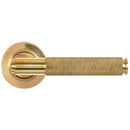 From The Anvil - Brompton Lever on Rose Set (Plain) - Unsprung - Polished Brass - 50606 - Choice Handles