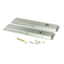 From The Anvil - 250mm Art Deco Rectangular Pull - Privacy Set - Satin Chrome - 50641 - Choice Handles