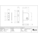 From The Anvil - 50mm Sliding Door Lock - PVD Brass - 50661 - Choice Handles