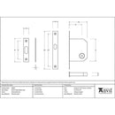 From The Anvil - 50mm Sliding Door Lock - Polished Bronze - 50664 - Choice Handles
