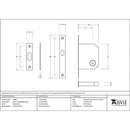 From The Anvil - 50mm Sliding Door Lock - Matt Black - 50665 - Choice Handles