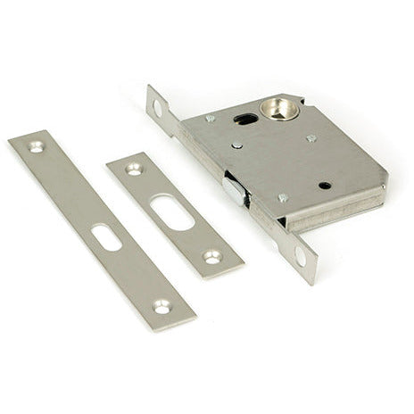 From The Anvil - 50mm Sliding Door Lock - Satin Stainless Steel - 50666 - Choice Handles