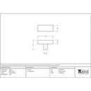 From The Anvil - Albers T-Bar - Polished Brass - 50670 - Choice Handles