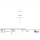 From The Anvil - Albers Cabinet Knob - 30mm - Aged Brass - 50681 - Choice Handles