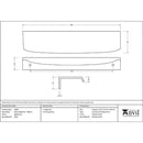 From The Anvil - 200mm Moore Edge Pull - Aged Brass - 50692 - Choice Handles