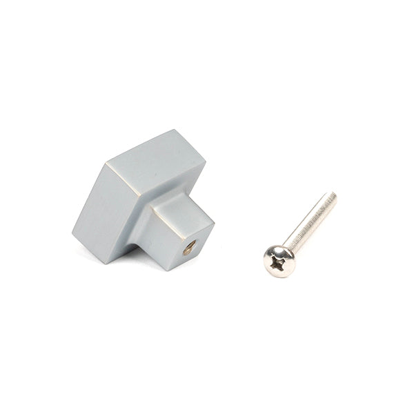 From The Anvil - Satin Chrome Albers Cabinet Knob - 25mm - Satin Chrome - 50719 - Choice Handles