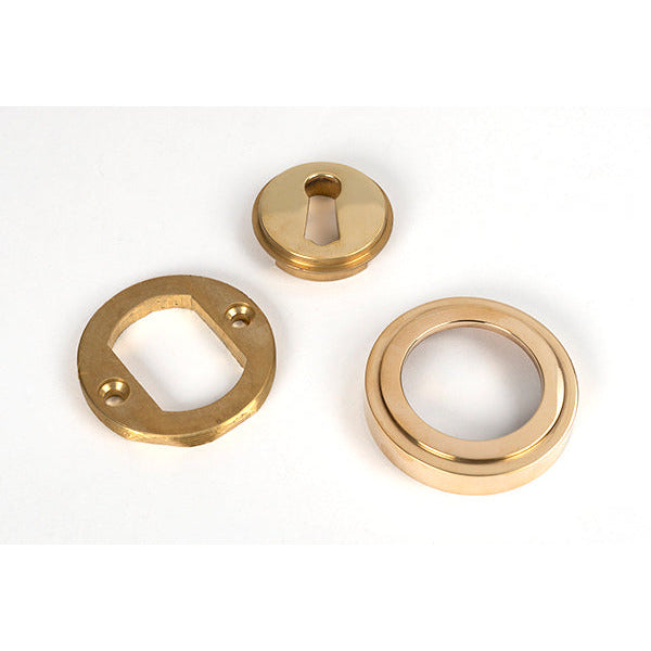 From The Anvil - Round Escutcheon (Art Deco) - Polished Brass - 50747 - Choice Handles