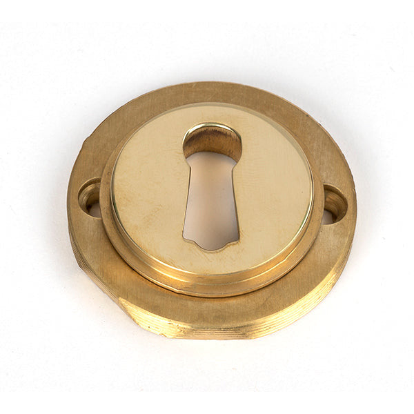 From The Anvil - Round Escutcheon (Art Deco) - Polished Brass - 50747 - Choice Handles