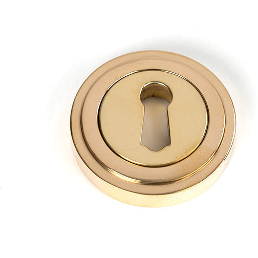 From The Anvil - Round Escutcheon (Art Deco) - Polished Brass - 50747 - Choice Handles