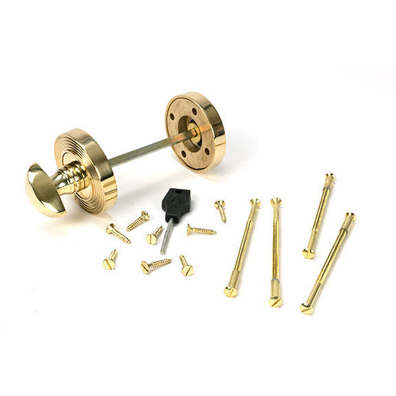 From The Anvil - Round Thumbturn Set (Plain) - Polished Brass - 50750 - Choice Handles