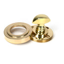 From The Anvil - Round Thumbturn Set (Art Deco) - Polished Brass - 50751 - Choice Handles