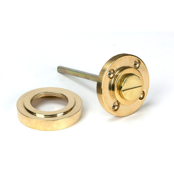 From The Anvil - Round Thumbturn Set (Art Deco) - Polished Brass - 50751 - Choice Handles