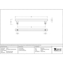 From The Anvil - 0.6m Offset T Bar Handle Secret Fix 32mm Diameter - Satin Marine SS (316) - 50770 - Choice Handles