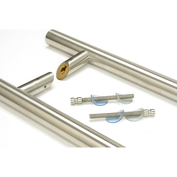 From The Anvil - 0.6m Offset T Bar Handle B2B 32mm Diameter - Satin Marine SS (316) - 50772 - Choice Handles